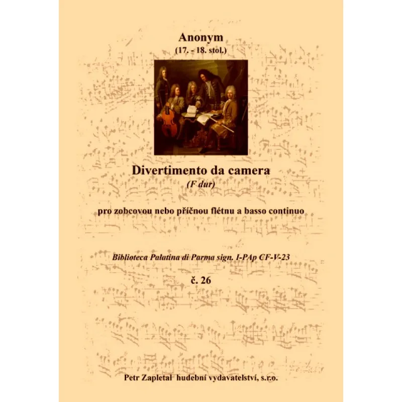 NotaNota Divertimento da camera (Biblioteca Palatina 26)