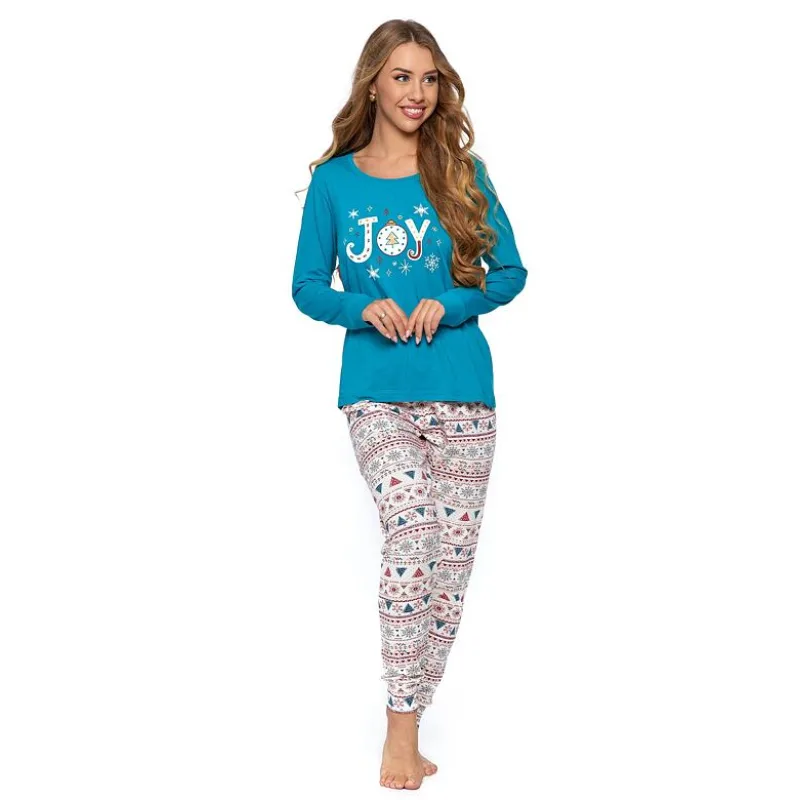 Dámske pyžamo Christmas Joy zelené XL