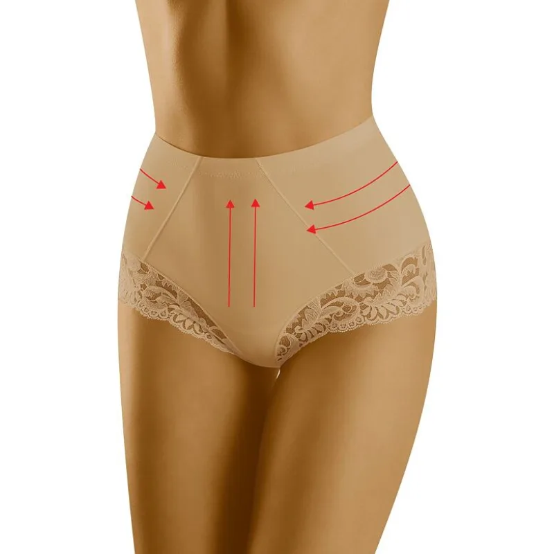 Sťahovacie nohavičky s čipkou Exepta béžové S