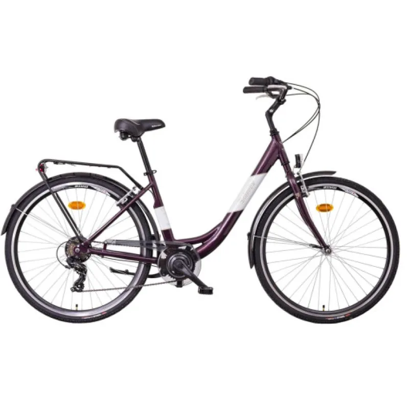 Liberty Městské jízdní kolo Strada 6spd. 28" 2025 fialové, Přední vidlice Odpružená