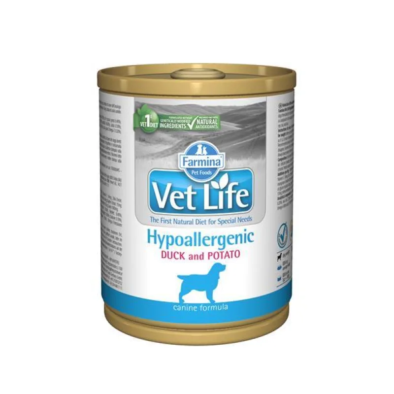 FARMINA VET LIFE CANINE Farmina Vet Life Hypoallergenic Duck & Potato konzerva 300 g