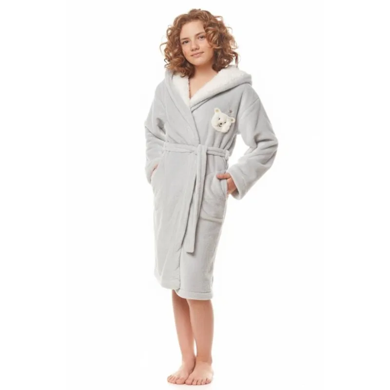 Detský župan Elsa II svetlosivý 146/152