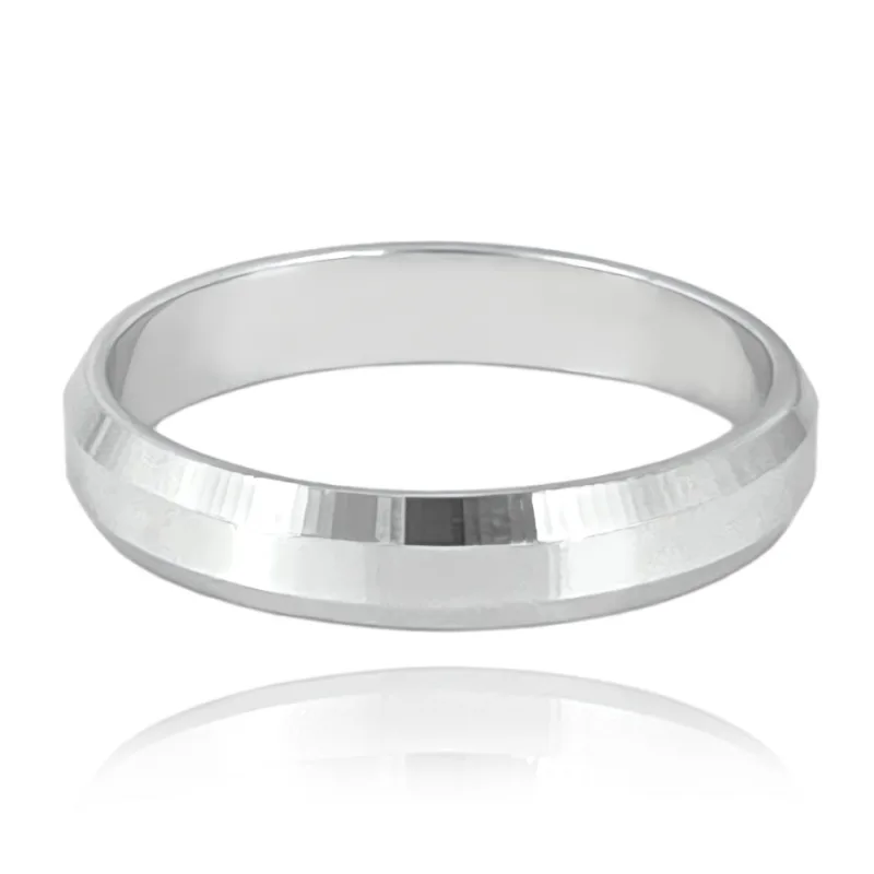 MINET+ Strieborný snubný prsteň 4,5 mm MINET JMAN0449SR, 67