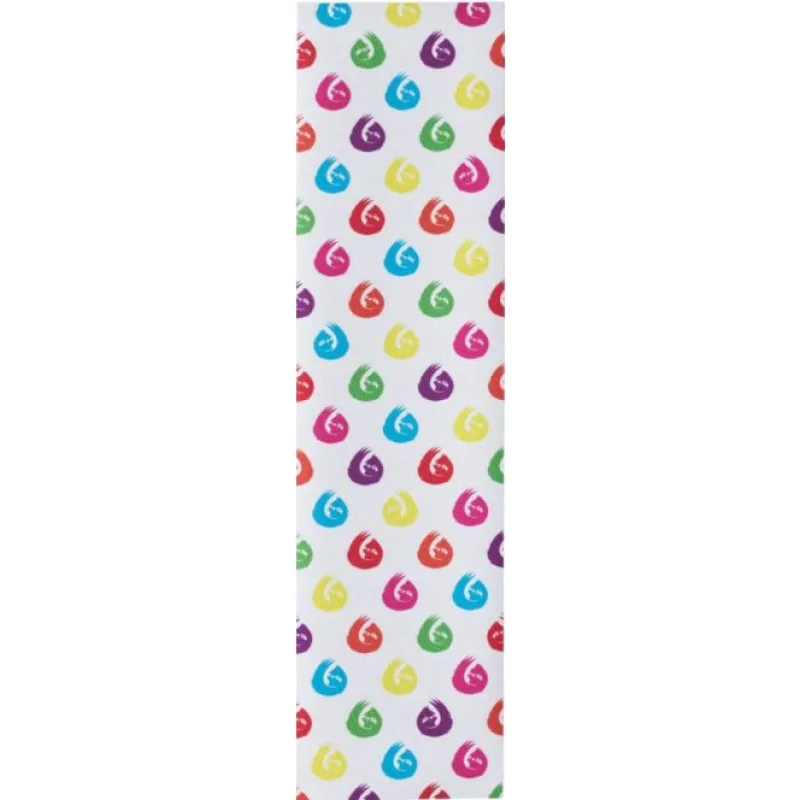 Hella Grip Slot Doth Grip Tape - Rainbow Sloths On White