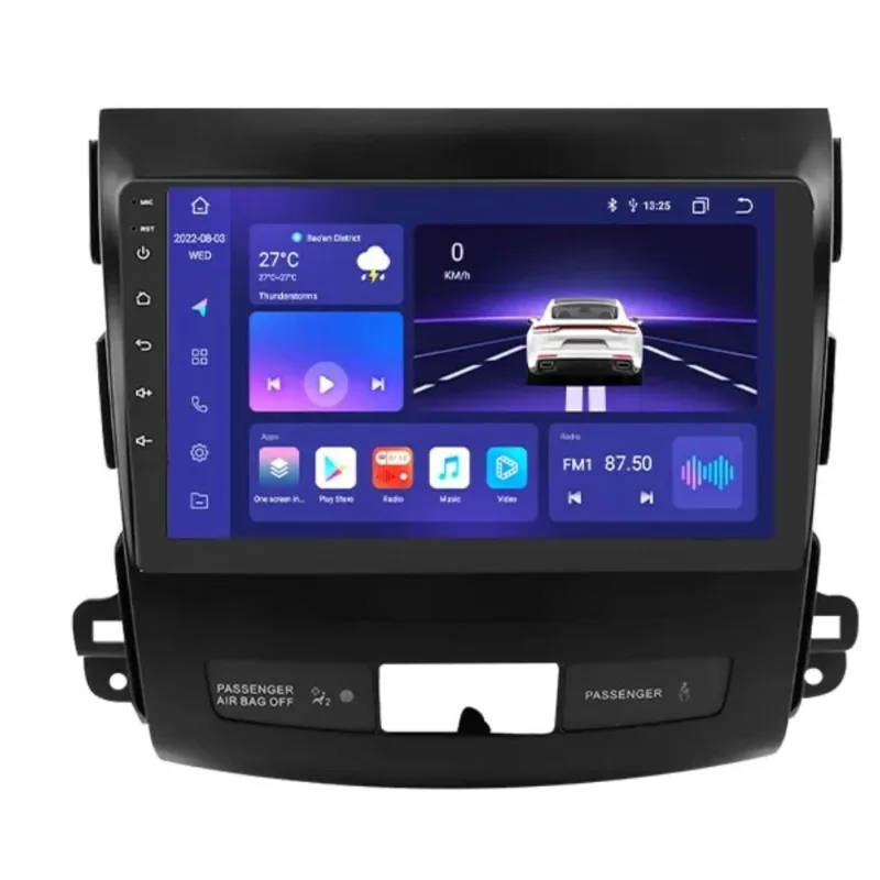 HIZPO KXMSBLD92 Autorádio 9" Android pro Mitsubishi Outlander 2, Peugeot 4007, Citroen C-Crosser Varianta: B - S RockFord, Model: S9008 (8+128GB) CHR2