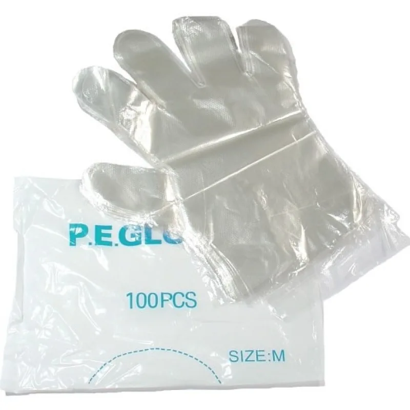 HAIR STYLE Kadernícke pomôcky Jednorázové igelitové rukavice 100ks