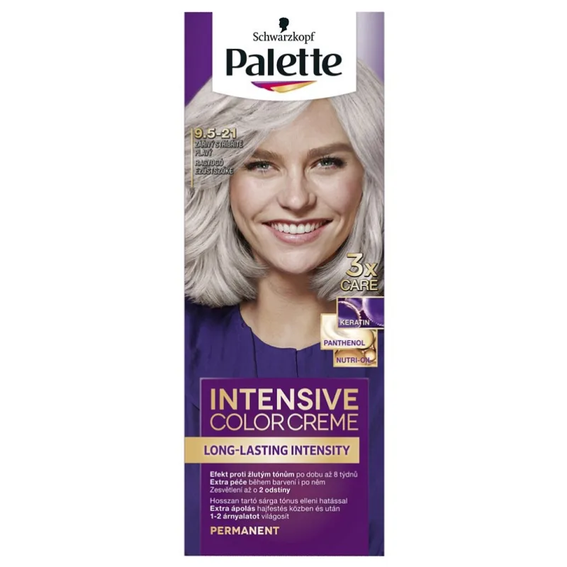 SCHWARZKOPF Palette 9,5-21 Intensive Color Creme - farba na vlasy - Žiarivá striebristo plavá