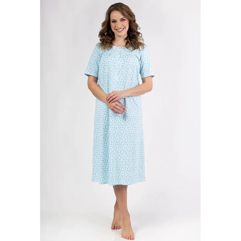 Dámska nočná košieľka Anitta tyrkysová dlhá XXL
