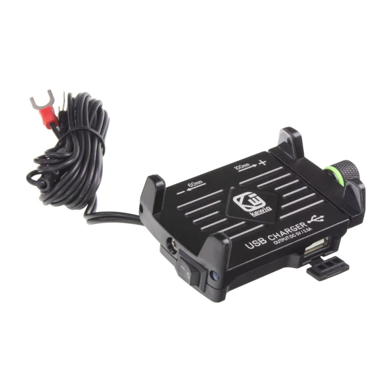 Univerzální držák pro telefony na kolo, motocykl s USB nabíječkou r12usb