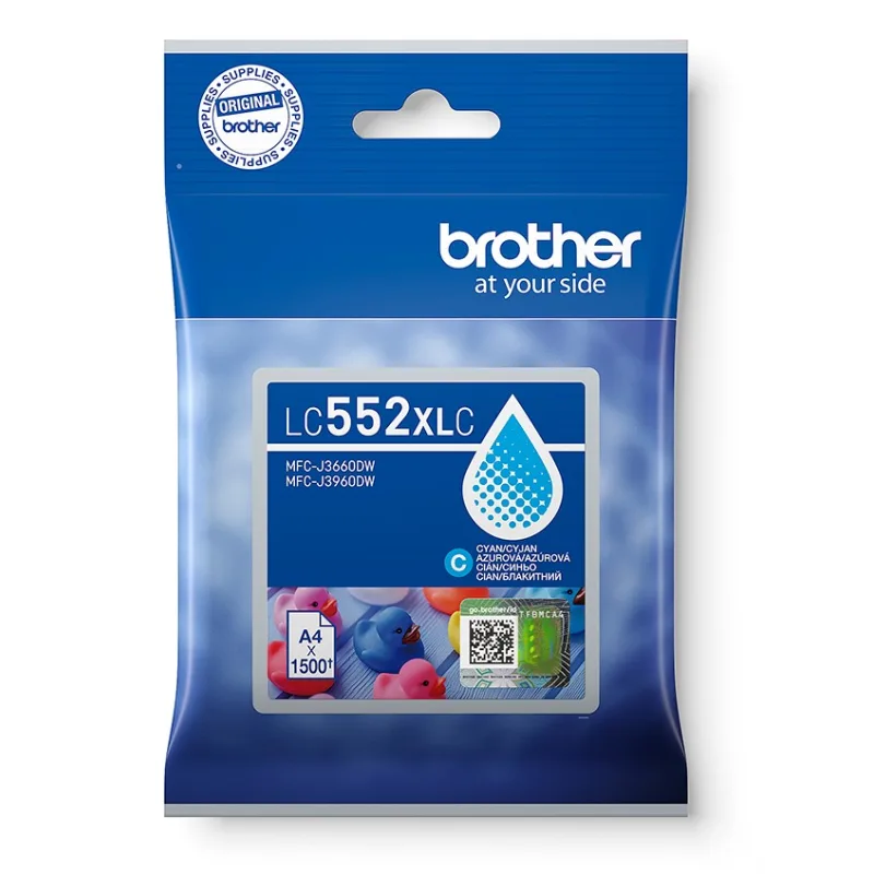 Brother LC-552XLC - inkoust azurový XL LC552XLC