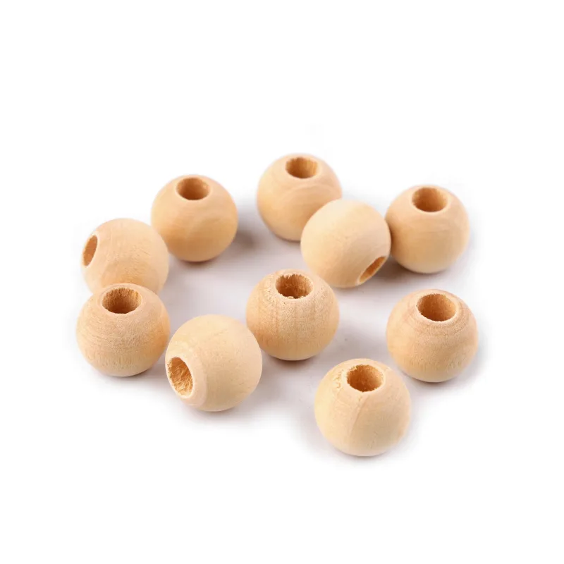 Drevená korálka Ø16mm väčší prievlak - VÝHODNÉ BALENIE 30KS