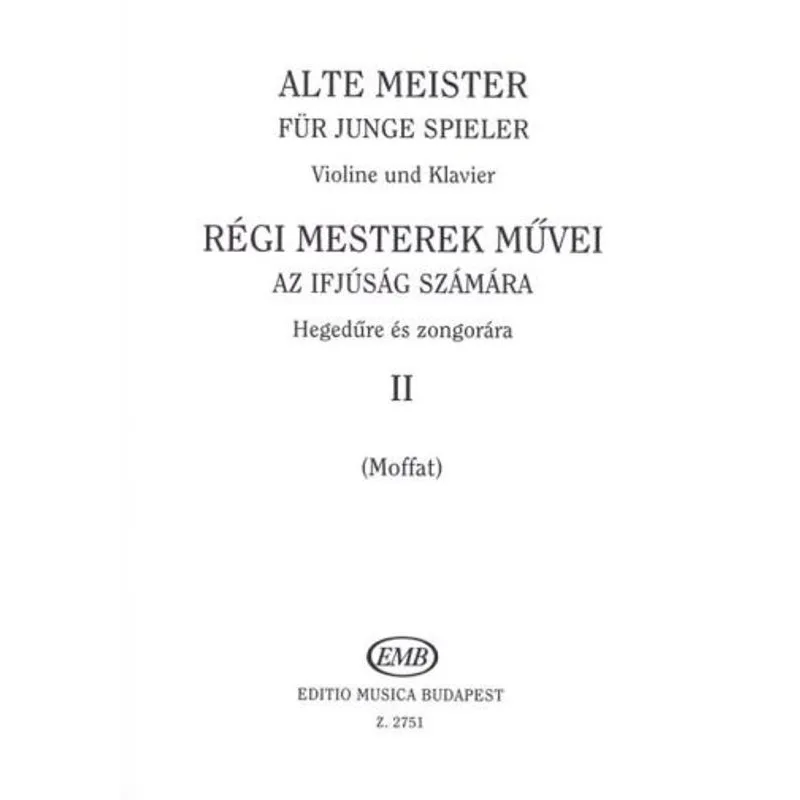 Editio Musica Budapest Alte Meister für junge Spieler 2
