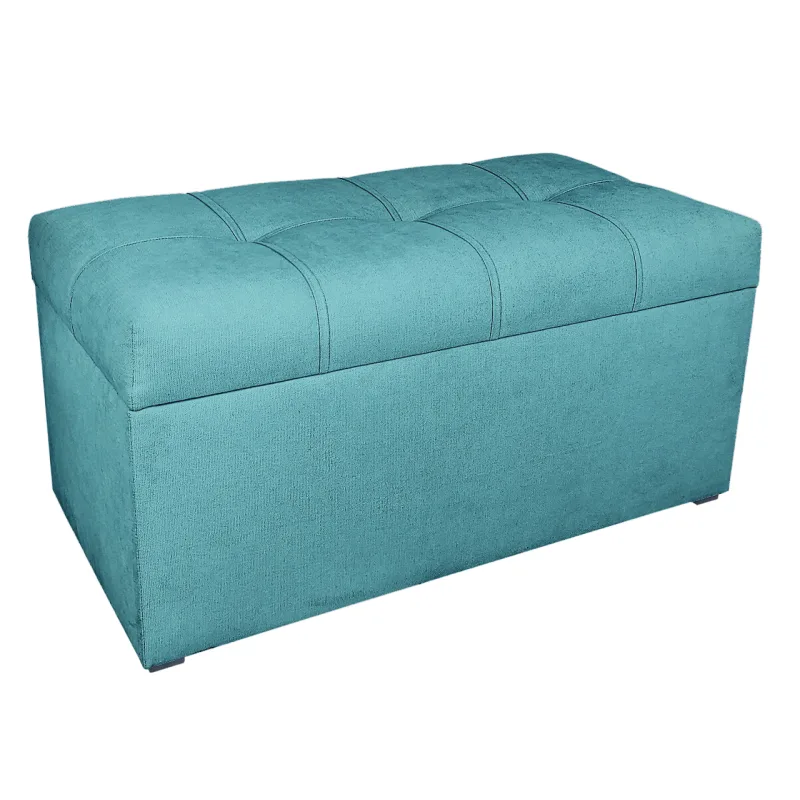 Well Done Taburet s úložným priestorom kocka 2 mäkká 80x40 rôzne farby Barva: 86 tyrkysová