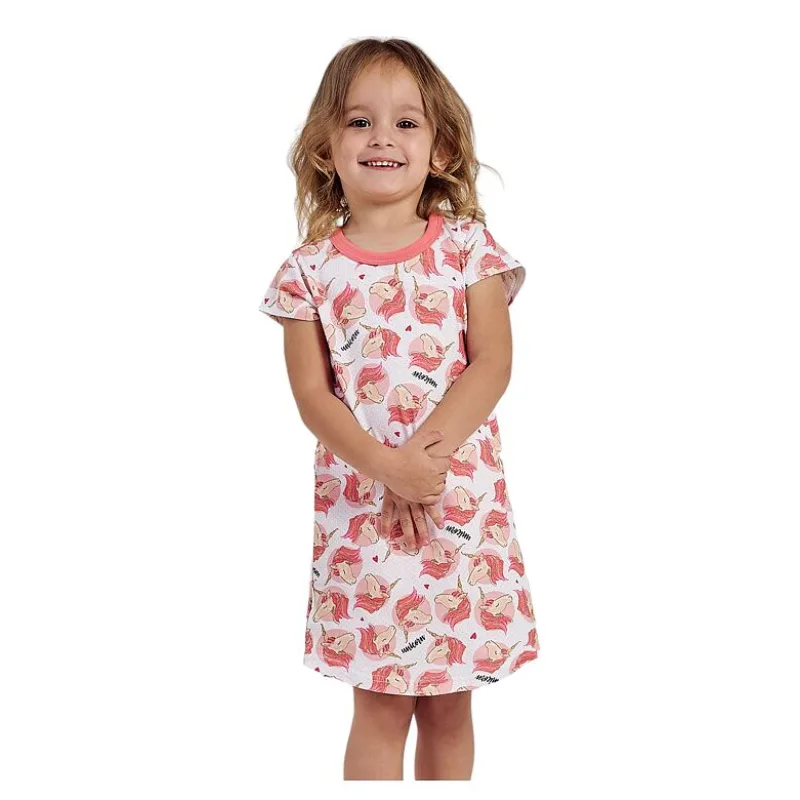 Dievčenská nočná košeľa Annabel s jednorožcami 140