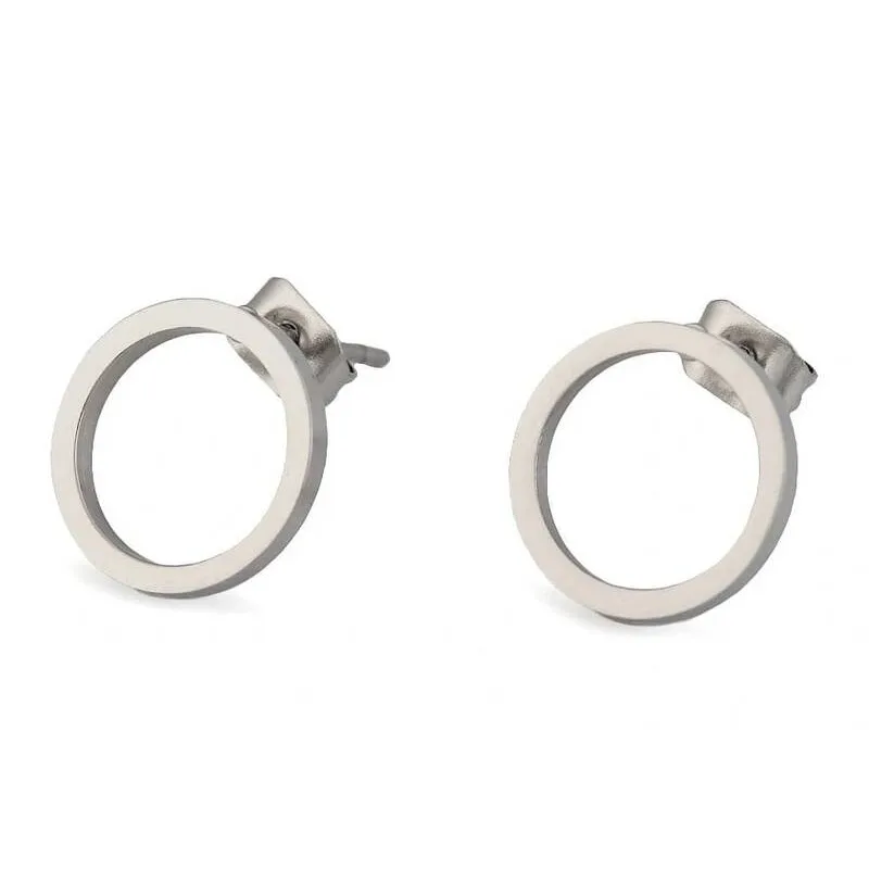 Náušnice krúžky z nerezovej ocele - strieborné