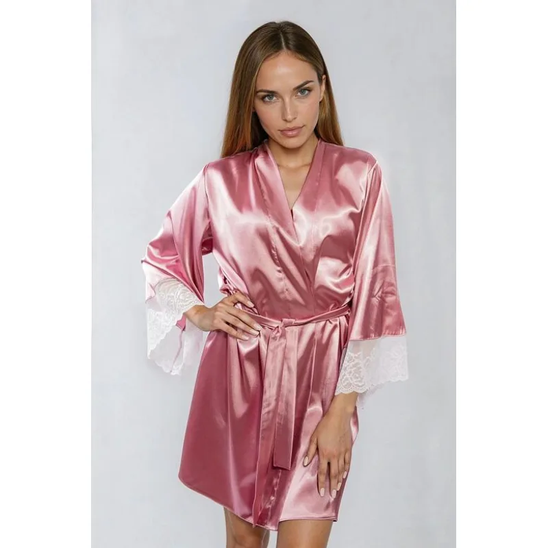 Saténový župan Adelaide staroružový L