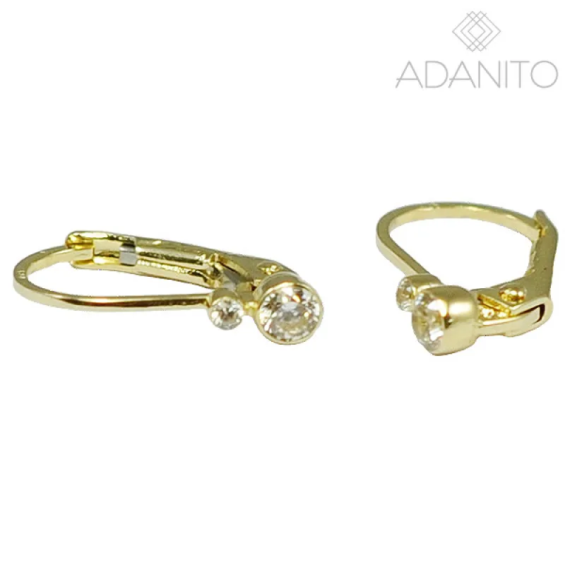 Zlaté náušnice so zirkónmi ADANITO BRN1184G