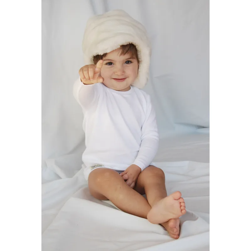 Detský termo nátelník - tričko s dlhým rukávom veľ. 86 až 104 - biela, 86-92