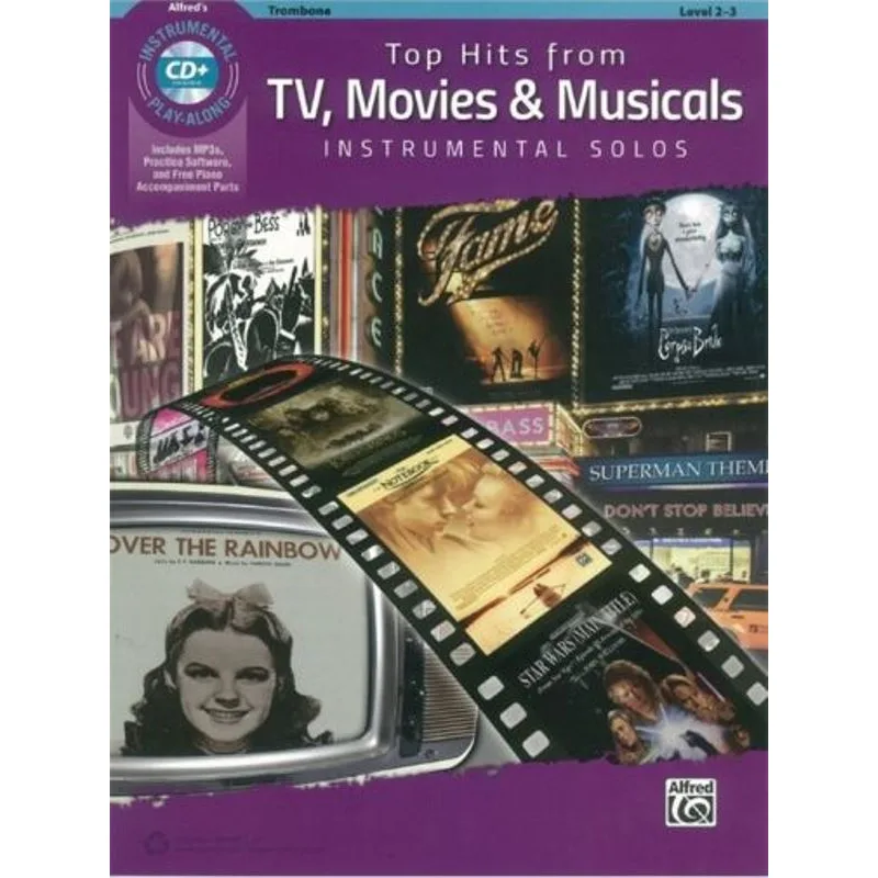 Alfred Music Top Hits From TV, Movies & Musicals - Trombone + CD