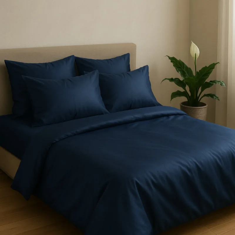 Nopala hedvábný povlak na přikrývku barva modrá večernice, rozměr 135x200