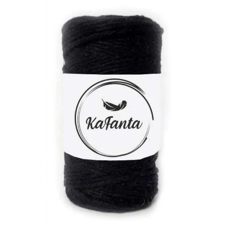 Macrame priadza KaFanta 2mm/60m - čierna