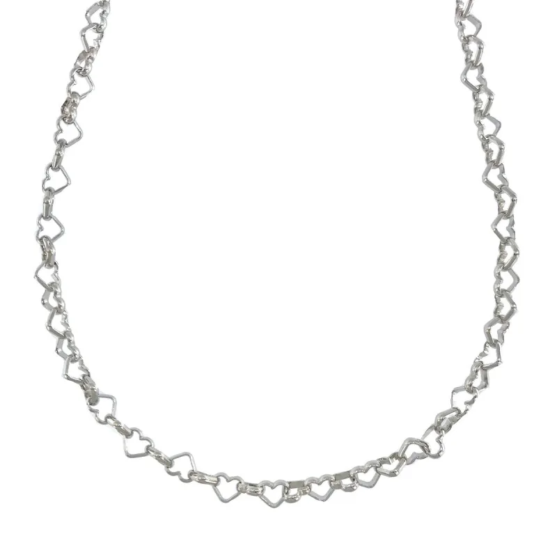 Strieborná retiazka srdiečková bombe dĺžka retiazky 50cm