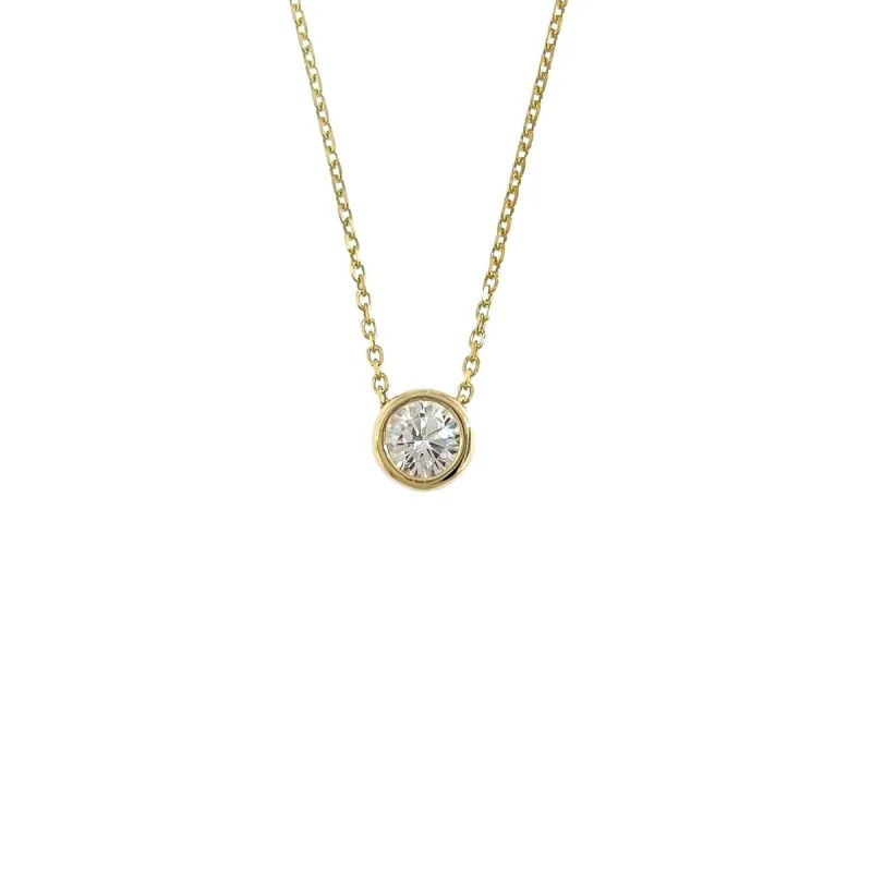 Zlatý náhrdelník so zirkónom v obrube Au585/1000 hmotnosť 1,61g