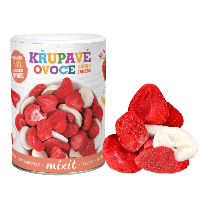 Mixit Lyofilizovaný banán a jahody 80 g