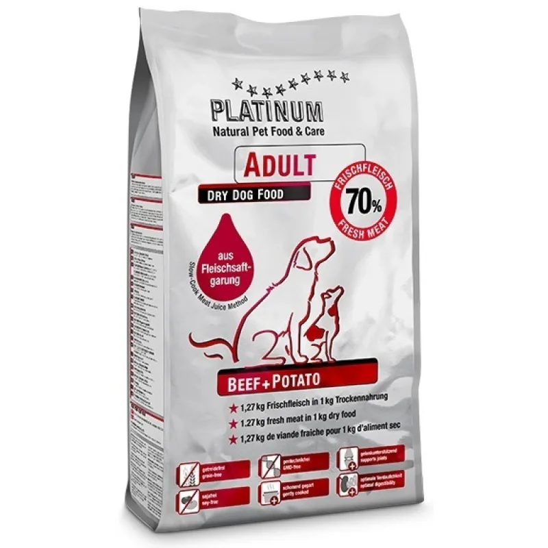 PLATINUM Natural Adult Beef + Potato 11,5 kg