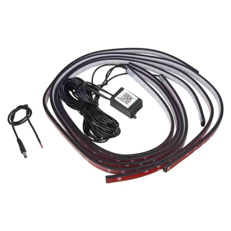 LED podsvětlení vnitřní/vnější RGB 12V, bluetooth, 4 pásky 95RGB-SET07-02