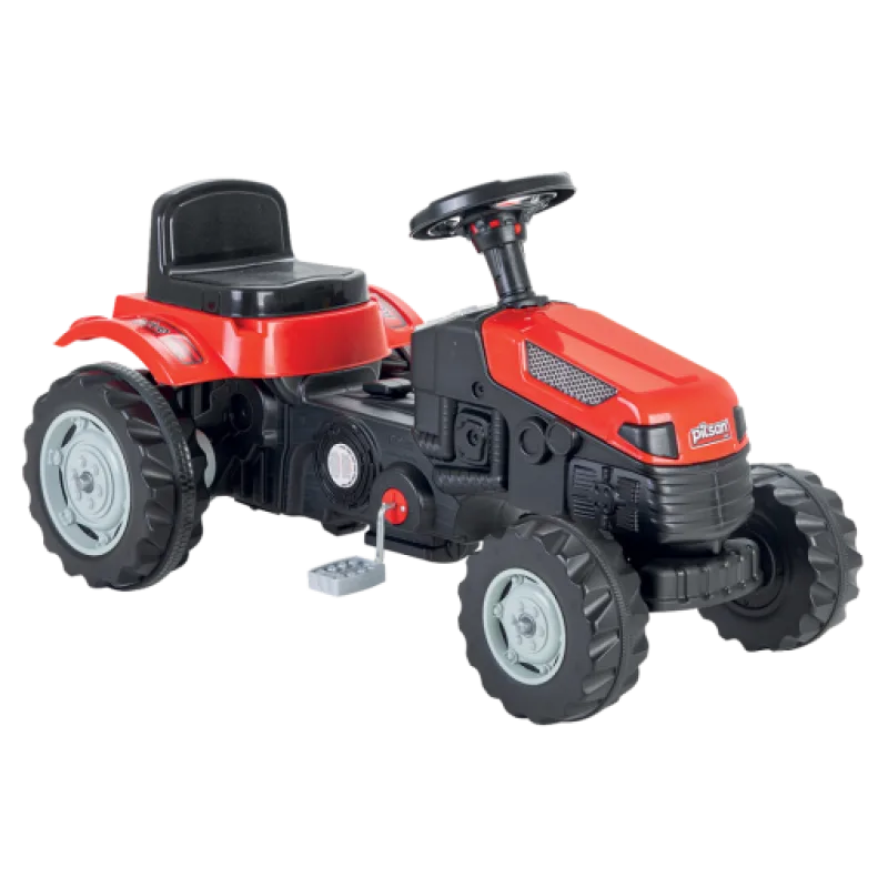 Pilsan Šlapací traktor Farm s volantem červený