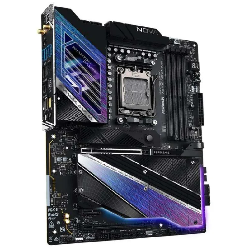 ASRock X870E Nova WiFi / AMD X870E / AM5 / 4x DDR5 DIMM / 5x M.2 / HDMI / USB-C / WiFi / ATX (90-MXBPX0-A0UAYZ)