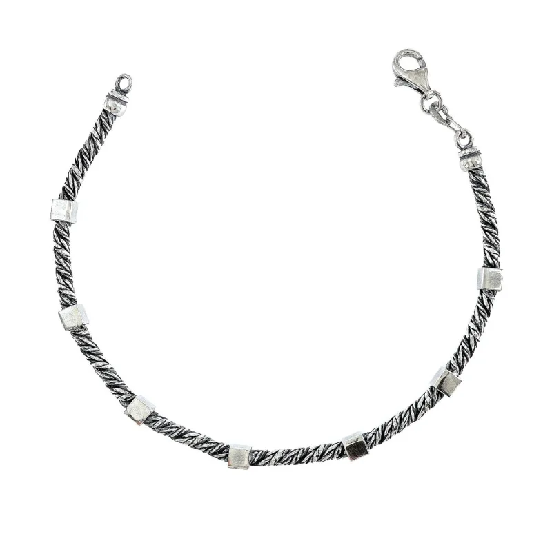 Strieborný pánsky náramok dve reťazoviny dĺžka náramku 20cm