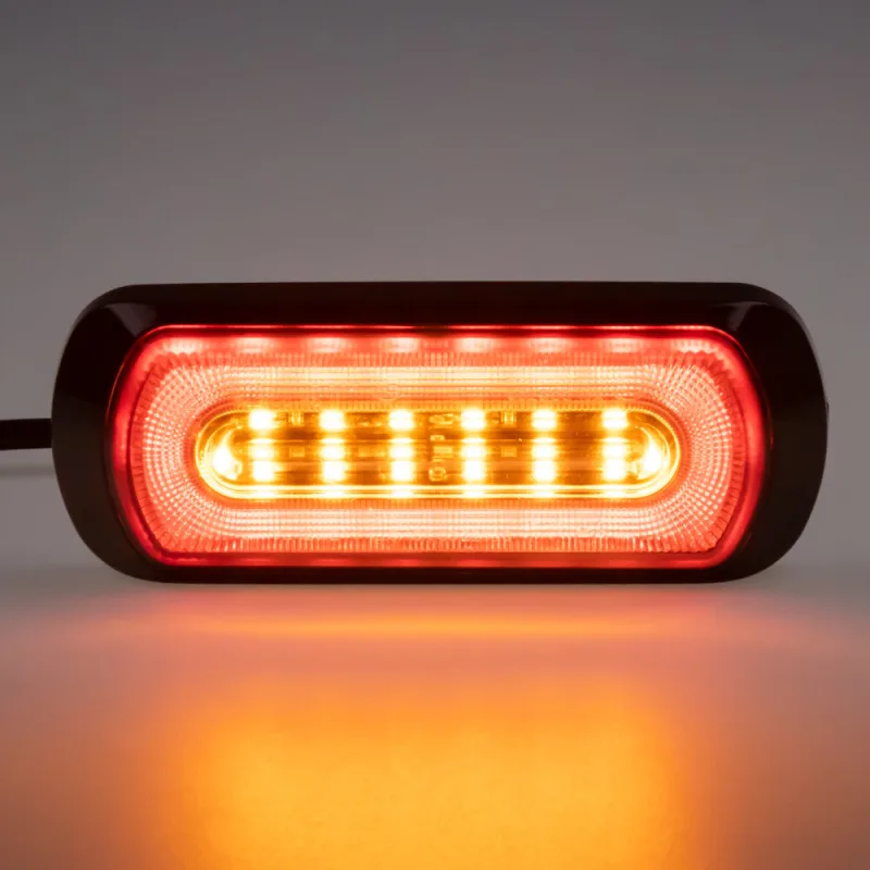 Poziční a výstražné LED světlo vnější, oranžové, červené 12-24V, ECE R65 CH-013AR