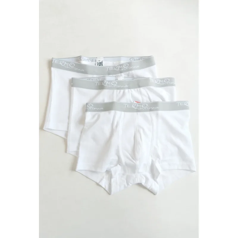 Termo boxerky - set pánskeho termo prádla 3ks TERMO intima - XXXL, biela