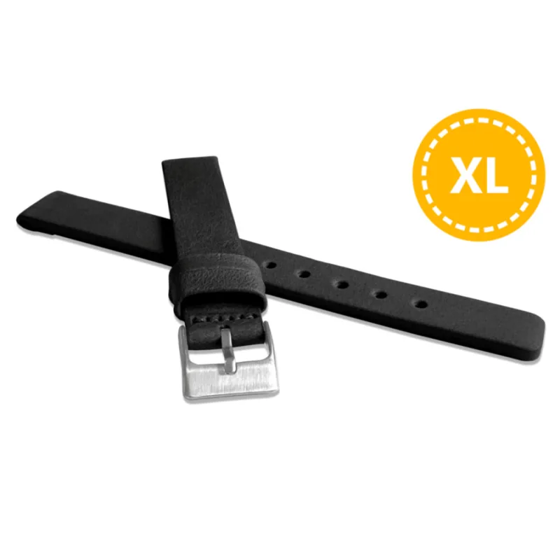 LAVVU LSCXB10 - XL Čierny hladký remienok z luxusnej vysokogramážnej kože - 10 XL