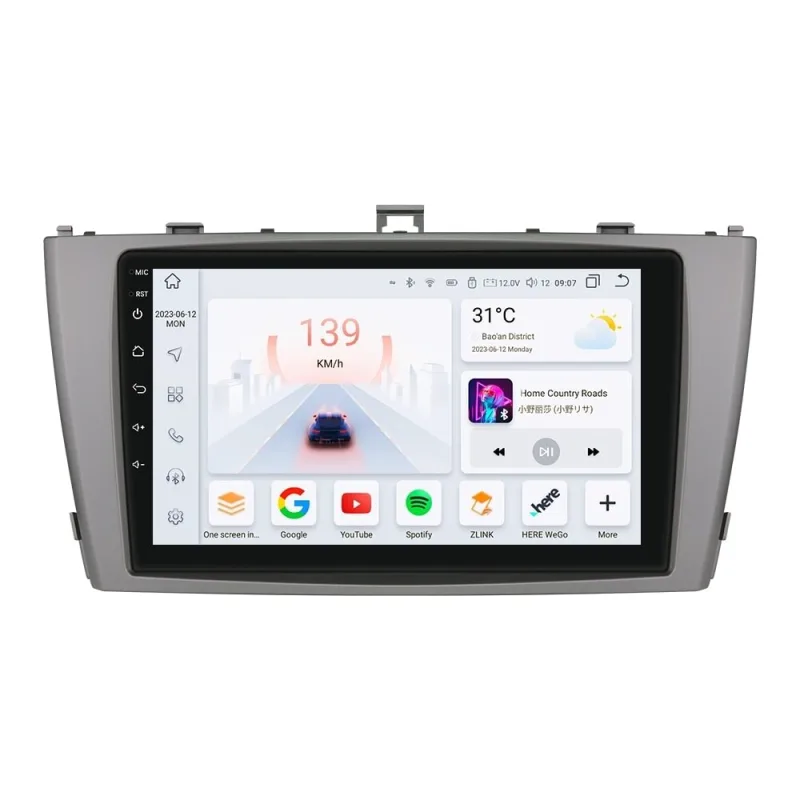 HIZPO KXAVS9002 Autorádio 9" Android 13 pro Toyota Avensis T27 Model: S9008 (8+128GB) CHR1803