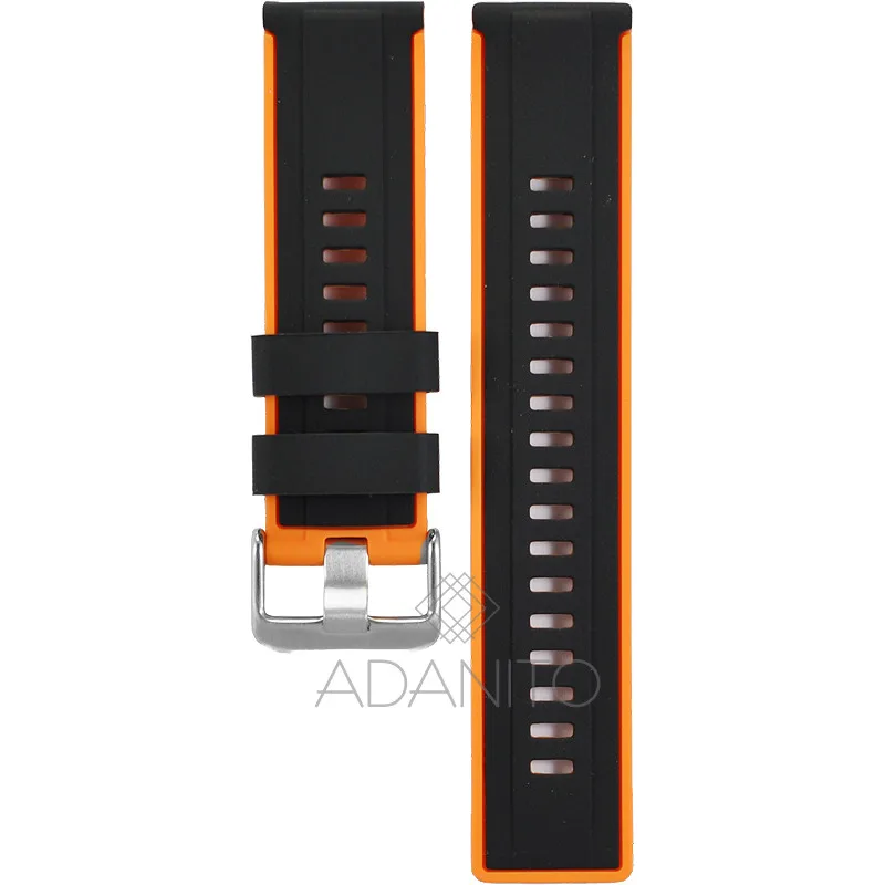 Silikónový remienok na hodinky 22 mm čierno modrý ADANITO TS003R01S19-22