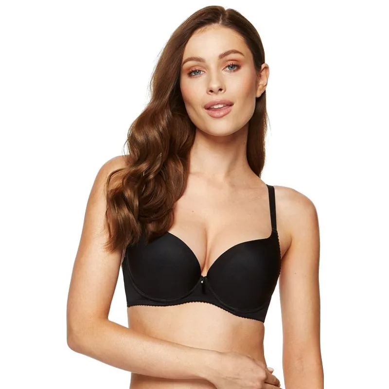 Podprsenka push-up Carla čierna hladká 80B