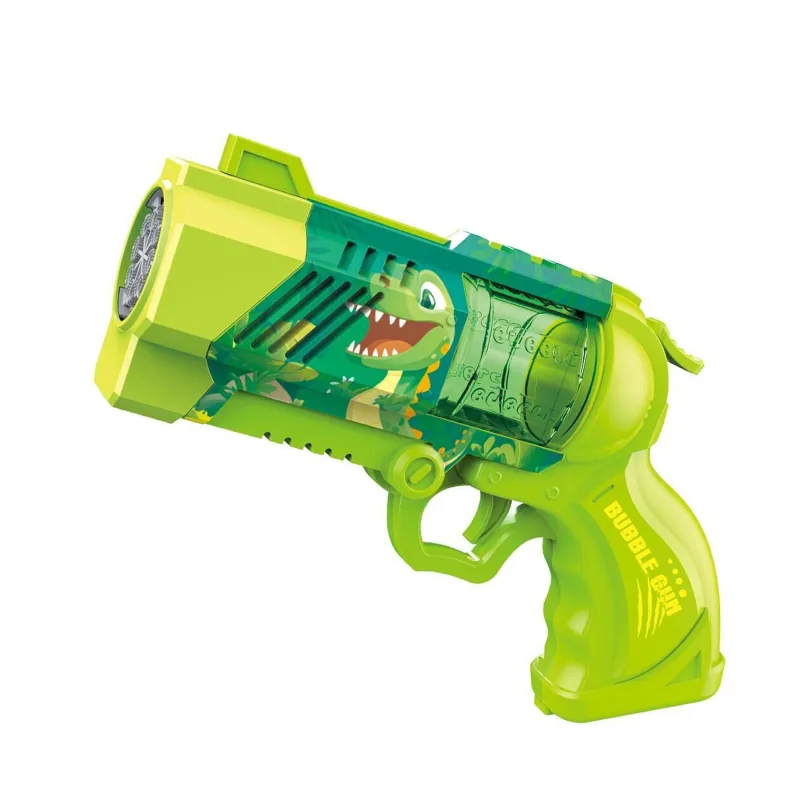 Rappa Pištoľ bublifuk dinosaurus zelená so svetlom