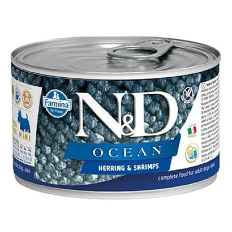 Farmina N&D dog OCEAN Herring & Shrimps konzerva 140 g
