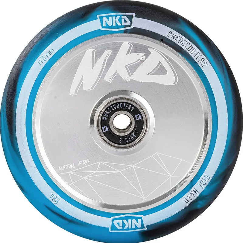 NKD Metal Pro Scooter Wheel 110mm -RBSILVER