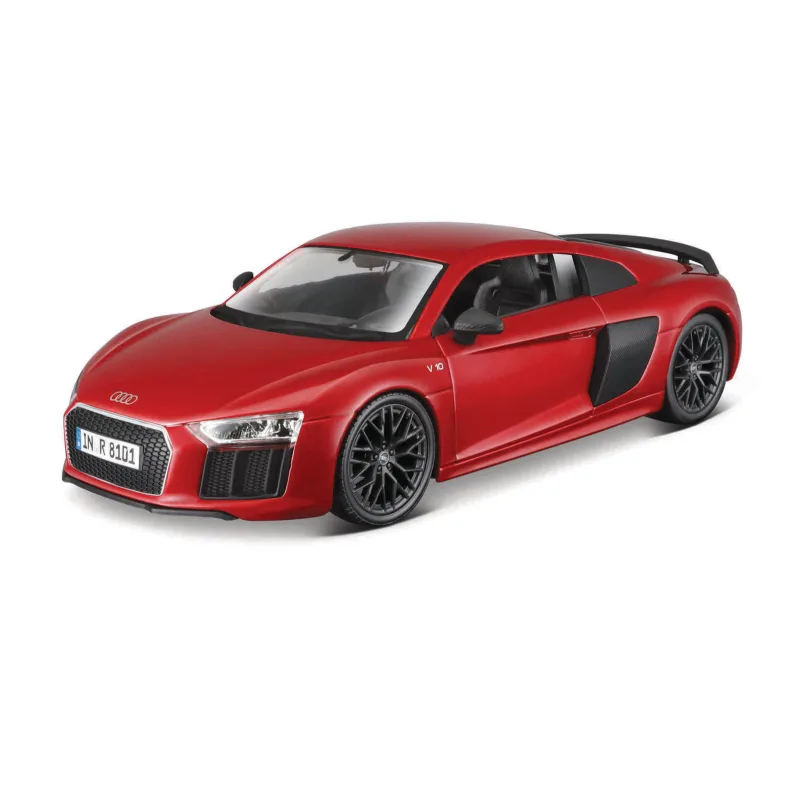 Maisto - Audi R8 V10 Plus, metal červené, assembly line, 1:24