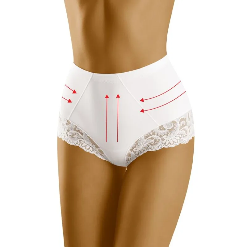 Sťahovacie nohavičky s čipkou Exepta biele L