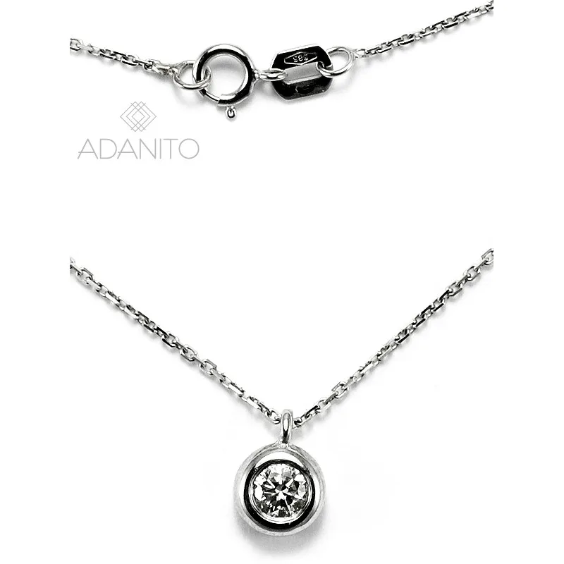 Zlatý briliantový náhrdelník z bieleho zlata ADANITO ZSK856