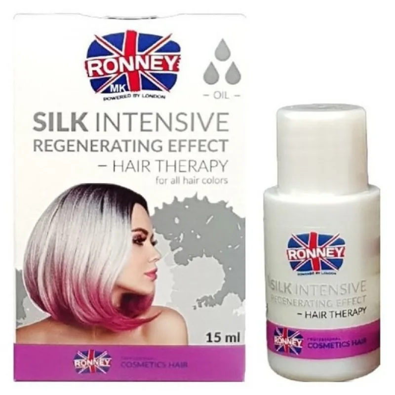 RONNEY Silk Intensive Oil 15ml - olej s hodvábnymi proteínmi pre suché vlasy