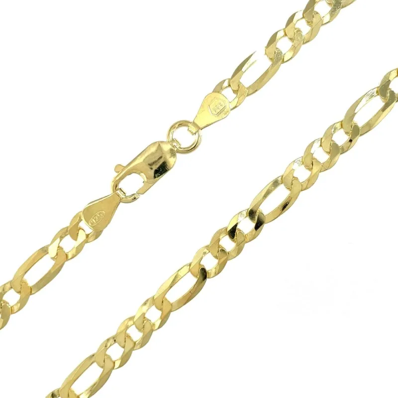 Strieborná pozlátená retiazka figaro dĺžka retiazky 60cm