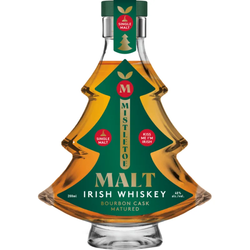 Mistletoe Malt Irish Whiskey Vianočný stromček 40% 0,2 l (čistá fľaša)