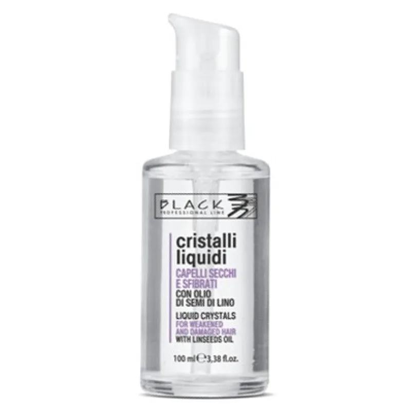 BLACK Starostlivosť Tekuté kryštály pre lesk a regeneráciu vlasov 100ml - číre