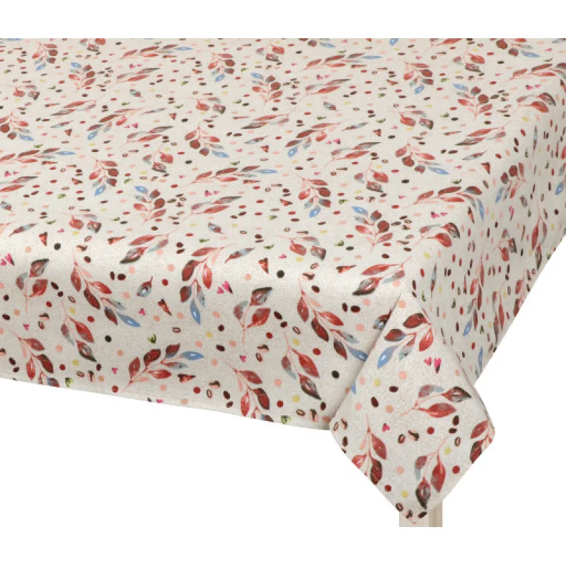 Bellatex Ubrus BERTA, Lísteček hnědá, béžová - 100x100 cm